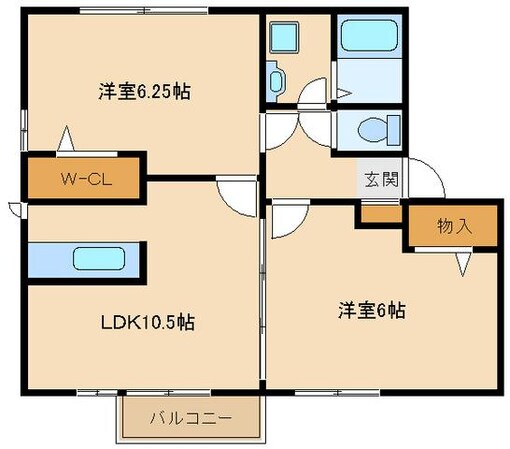 ロワールBの物件間取画像